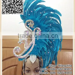 Wholesale Price Luxury Diamond Samba Carnival Headdress Headpiece thumbnail-2