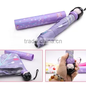 Windproof Folding Japanese Girl Bottle Umbrella thumbnail-4