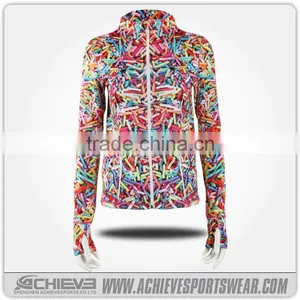 Custom 2016 Hot Sale Yoga Ladies Jerseys Sublimatiion Printing Sport Yoga Wear thumbnail-4