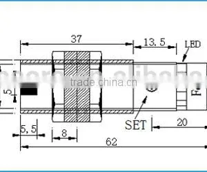 M18 NPN NO Through-beam Waterpoof Photoelectric Sensor With CE thumbnail-4