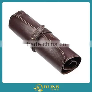 PU Leather Vintage Rollup Style Multiple Purpose Soft Pencil Case Bag thumbnail-1