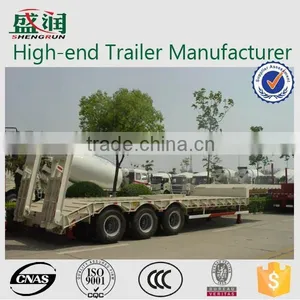 Shengrun Brand 60 Tons Low Bed Semi Trailer/heavy Duty 3 Axle Low Bed Trailer/carbon Steel Low Flatbed Semi Trailer thumbnail-1