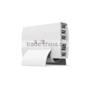 Wall Socket 6 Ports 60W Adpter Portable Mobile Charger,home Charger,laptop Charger thumbnail-1