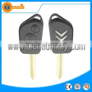 2 Button Remote Key Shell Case Cover Blank With Logo for Citroen c5 c4 c1 thumbnail-1