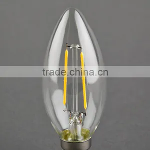Mingshuai Chandelier LED Filament Bulb Candelebra C35 Full Glass Lamp 2W E14 Dimmable thumbnail-6