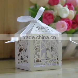 Love Heart Bird Laser Cut Party Wedding Favor Candy Gift Boxes thumbnail-3