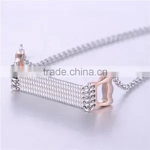 925 Sterling Silver Sport Stretch Fancy Necklace Design Jewelry XLY020 thumbnail-2