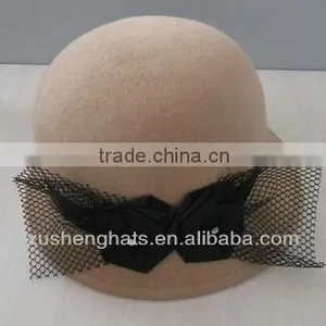 Best Selling Cloche Hat With Black Lace Flower thumbnail-1