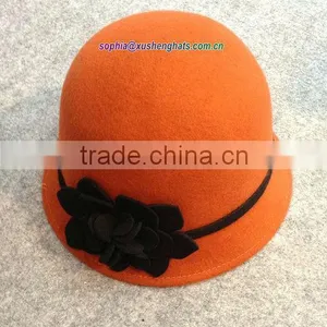 2014 Fashion Ladies Wool Felt Bucket Hat/ Wedding and Church Hats thumbnail-1