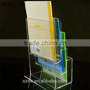 Hot Selling Free Standing Clear Acrylic Brochure Holder Standee thumbnail-4