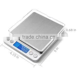 Stainless Steel Top Digital Pocket Kitchen Food Jewelry Weight Compact Scale With Tare Function thumbnail-4