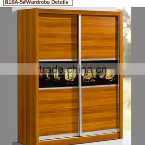 Melamine Sliding Door Bedroom Wall Wardrobe Design thumbnail-2