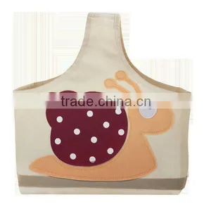 Best Seller Textile Organizer Cotton Canvas Storage Caddy With Felt Embroidery thumbnail-6