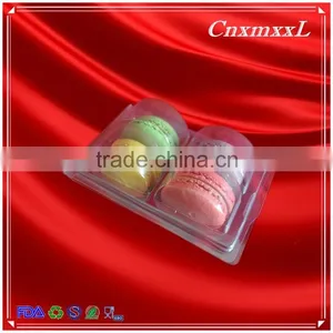 Plastic 4 Pcs Macaron Insert Wholesale Blister Tray Pacakging in Custom Design thumbnail-2