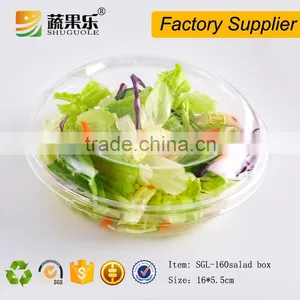 Food Use and Plastic PET Material Take Away Salad Box Fruit Bowl With Lid thumbnail-1