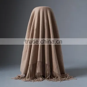 Pure Camel Wool Cashmere Custom Pashminas Shawl thumbnail-1