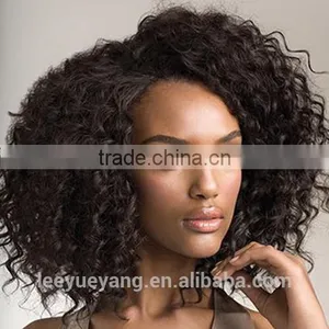 Short Black Curly Lace Front Wig for Black Women thumbnail-1