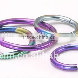 14g Titanium Segment Captive Ring 18 Color Choices,bcr thumbnail-1