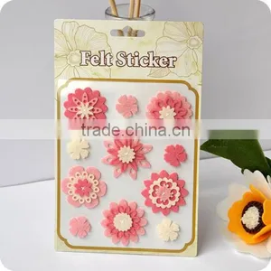 Adhesive Felt Sticker, 3d Sticker , Handmade Felt Sticker, Scrapbooking Sticker, Layered Sticker , Flower Felt Sticker thumbnail-1