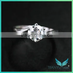 Engagement Ring Gold Moissanite Diamond Wedding Ring thumbnail-2