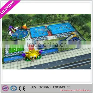 Professional Design Mobile Amusement Water Park/ Frame Pool Park for Sale thumbnail-1