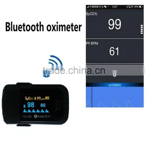 Bluetooth 4.0 Oximeter Fingerip Dynamic Pulse Oximetro Blood Oxygen Support Android IOS Portable Oximeter Home Monitor thumbnail-1