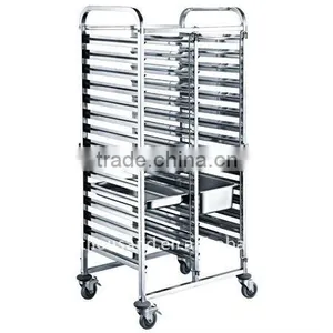 Double-line Tray Trolley TT-SP278D Stainless Steel Top Quality thumbnail-1