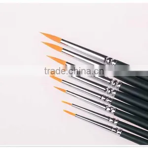 Hot Selling Wooden Hair Brush With Nylon Paint Brush Set thumbnail-4