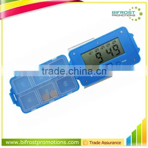 Portable 5 Group Pill Box With Alarm Timer thumbnail-1