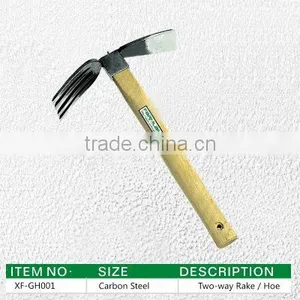 Double Useful Stainless Spade Rake With Wood Handle thumbnail-2