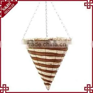 12" 14" 16" Flower Pot Holder 2 Pack Chain & Liner Hanging Planters thumbnail-1