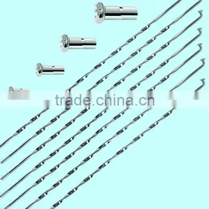 Motorcycle Twisted Steel Wheel Spoke and Nipple thumbnail-1