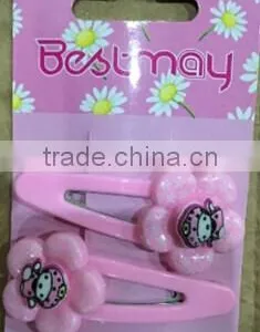 PINK PLASTIC FLOWER HAIR PIN thumbnail-1