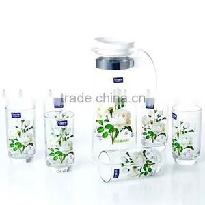 Wholesale Glass 7pcs Water Set With Heat Transfer Printing thumbnail-1