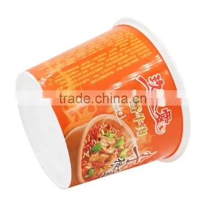 Plastic Noodle Bowl With IML Printing,Round Shape Disposable Noodle Containers With Lids thumbnail-6