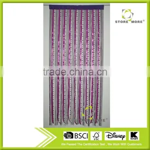 Bead Curtain With Purple Ribbon thumbnail-1
