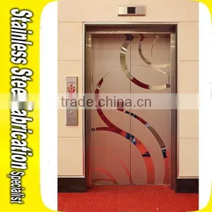 Shopping Mall Elevator Decoration Stainless Steel Elevator Door Panel on Sale thumbnail-6