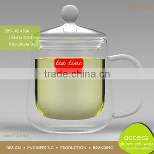 Excellent Strength Double Wall Glass Milk Mug thumbnail-5