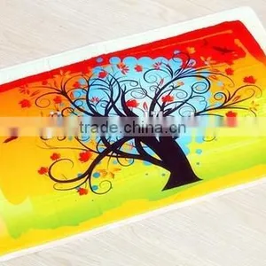 Mix Styles Stock Square Home Plush Water Absorption Non-Slip Mat- Trees thumbnail-1