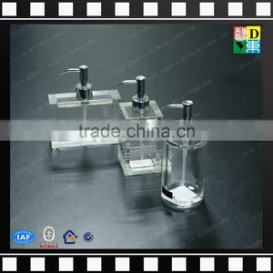 Wholesale Acrylic Square Bathroom Accessories Custom Design PMMA Bathroom Accessory Sets From Shenzhen Yidong thumbnail-5