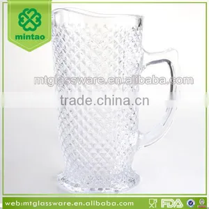 Machine Made Crystal Fruit Beverage and Water Glass Pitcher thumbnail-1