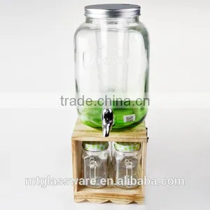 Hot Sale Green Painting Yokrshire Dispenser and Mason Jar Set thumbnail-2