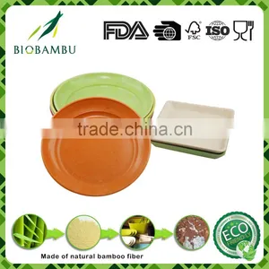 OEM Available Diswasher Safe Green Lifestyle Bamboo Fiber Serving Tray thumbnail-4
