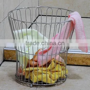 Hotel Towel Basket , Hotel Accessories, Stainless Steel Towel Basket,dirty Towel Basket thumbnail-1