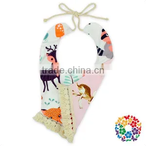 Double Side Designs Print Tassel Baby Bandana Bib thumbnail-5