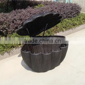 Shell Shape Outdoor Furniture Rattan Storage Boxs thumbnail-3