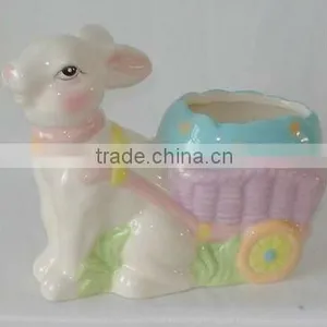 Unique Ceramic Bunny Candle Holder for Easter Decoration thumbnail-1