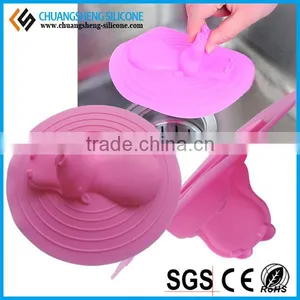 Round Shaped Candy Color Silicone Plug, Water Drain Plug, Rubber Sink Plug thumbnail-1