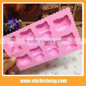 High Quality Cheaper Price Colorful Design Silicone Ice Cube Mould,Hello Kitty , Ice Cube Tray. thumbnail-1