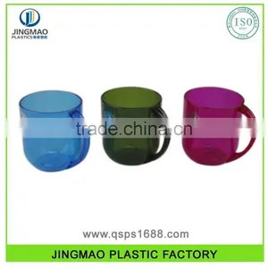Colorful PS OEM Service Plastic Hard Mug With Handle For Kids thumbnail-1